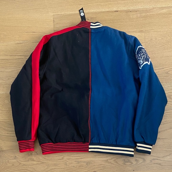 10.Deep Blue and Red Varsity Jacket - Picture 3 of 3